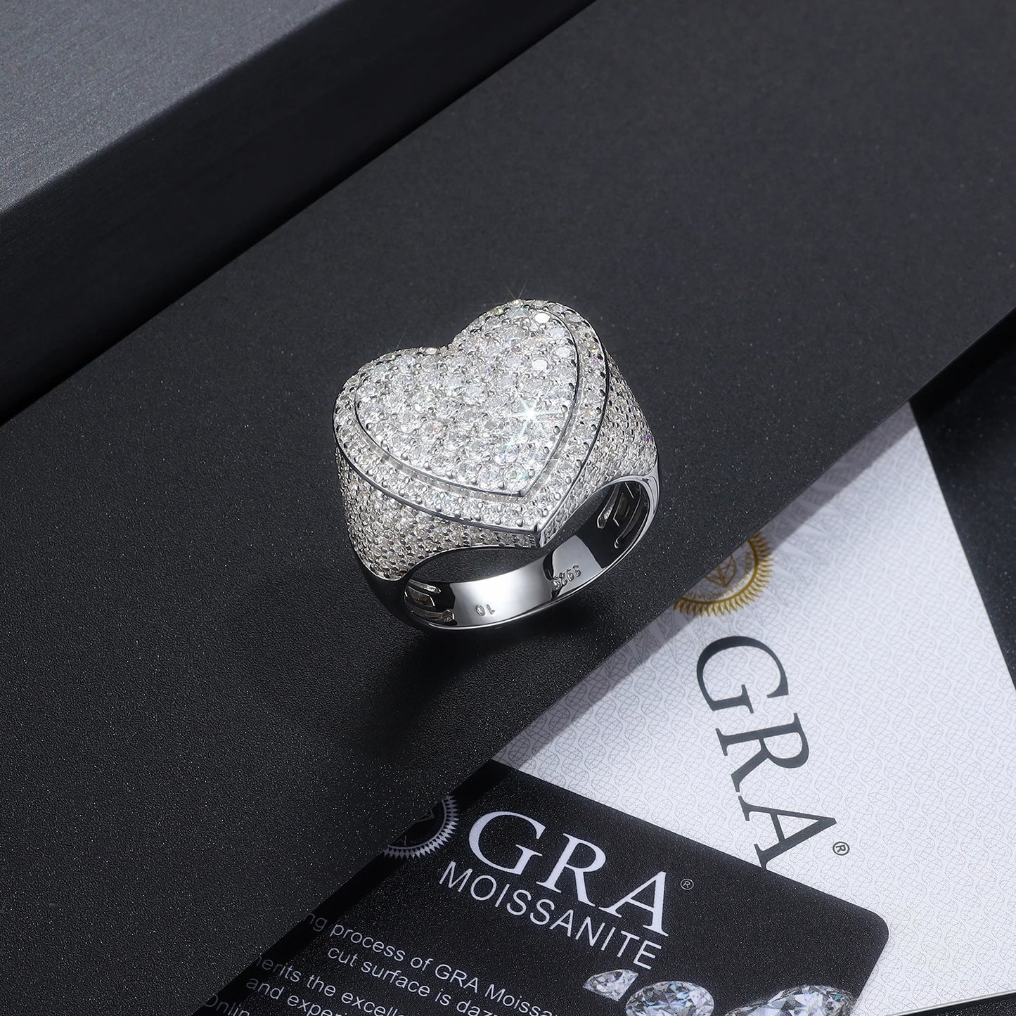 1pc Sparkling Moissanite Ring, 18K Gold Plated, Perfect for Wedding Gift, With GRA Certificate