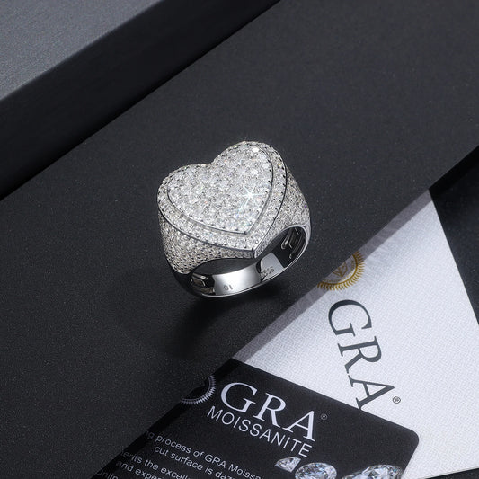 1pc Sparkling Moissanite Ring, 18K Gold Plated, Perfect for Wedding Gift, With GRA Certificate