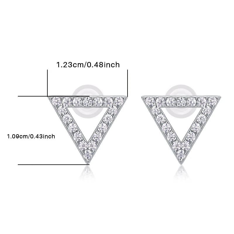 2pcs Moissanite Hexagonal Earrings S925 Sterling Silver Plated 18k Gold Sparkling Valentine's Day Wedding Anniversary Gift