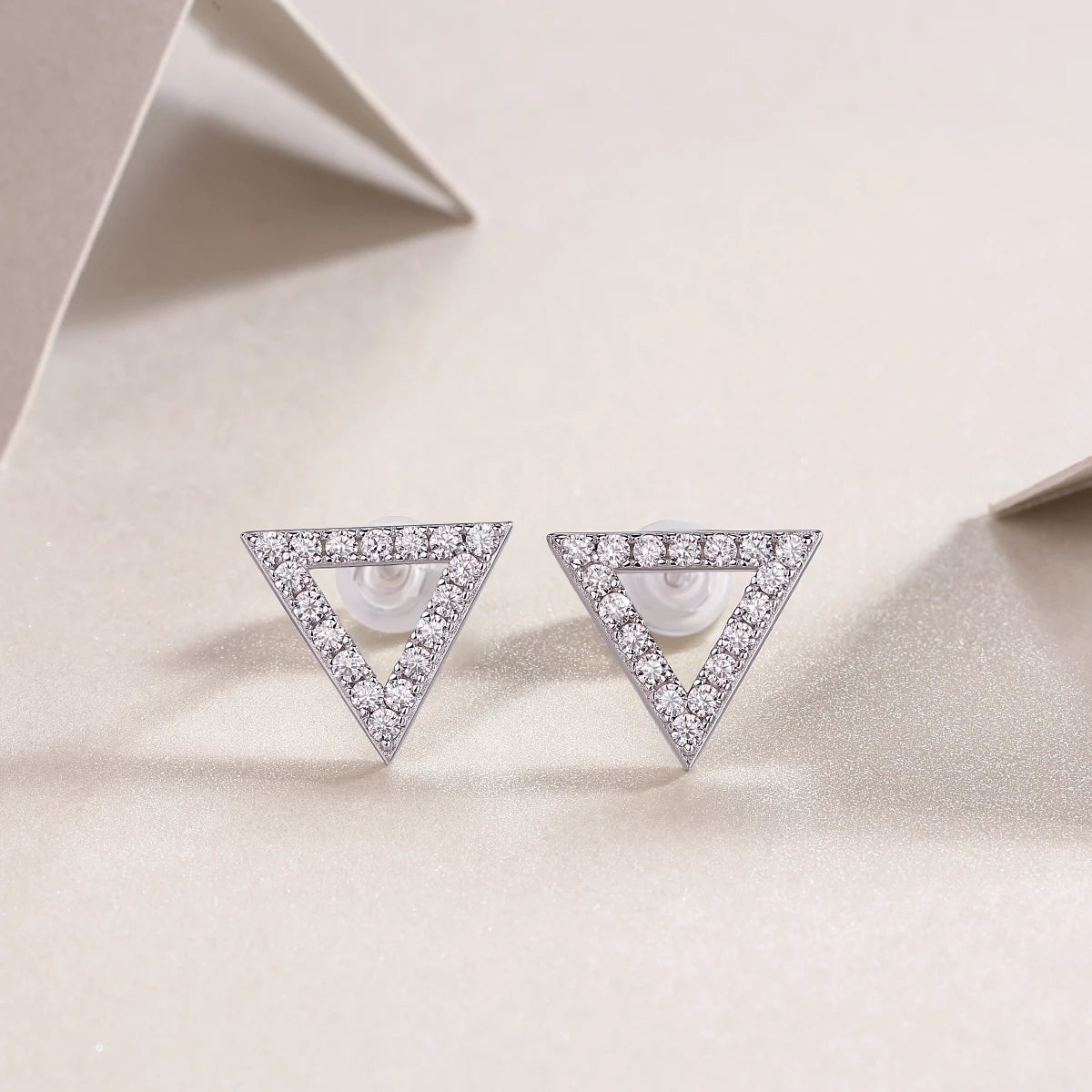 2pcs Moissanite Hexagonal Earrings S925 Sterling Silver Plated 18k Gold Sparkling Valentine's Day Wedding Anniversary Gift
